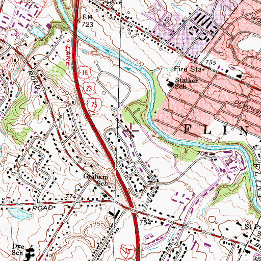 Topographic Map of River Forest Golf Course, MI