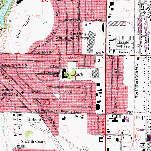 Topographic Map of Farnumwood Park, MI