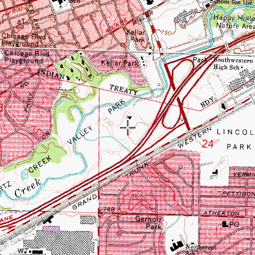 Topographic Map of Swartz Creek Golf Course, MI
