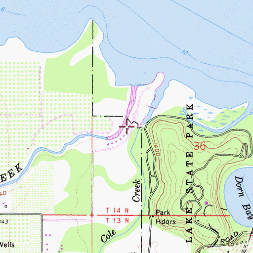 Topographic Map of Cole Creek, CA
