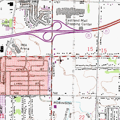 Topographic Map of Our Risen Lord Lutheran Church, MI