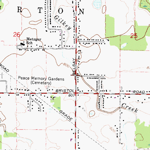 Topographic Map of New Testament General Baptist Church, MI