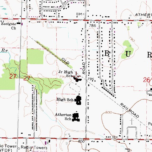 Topographic Map of Pilgrim Lutheran Church, MI