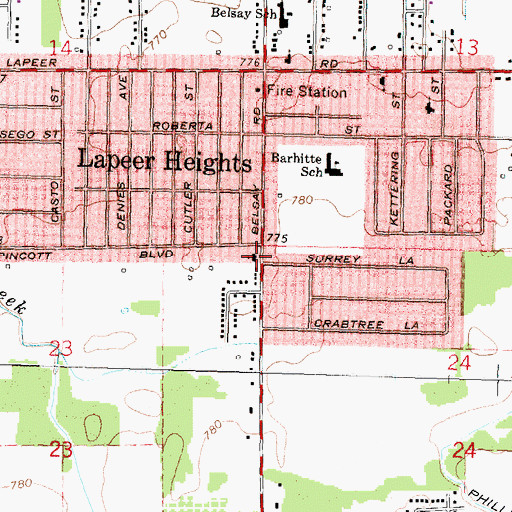 Topographic Map of Good Shepherd Lutheran Church, MI