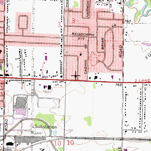 Topographic Map of Emmanuel United Methodist Church, MI
