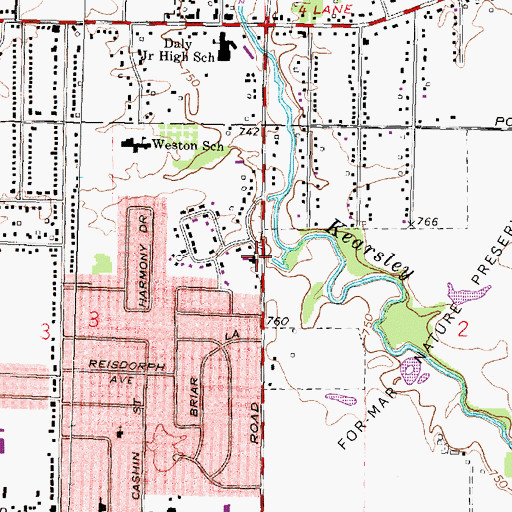 Topographic Map of Calvert Park Community Church, MI