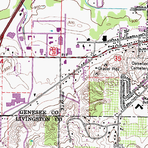 Topographic Map of Freedom Center Church, MI