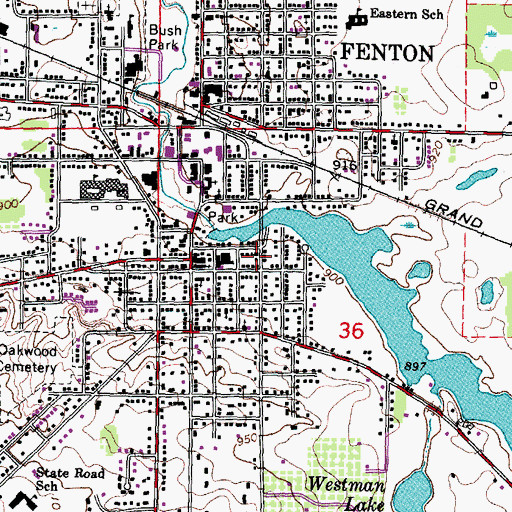 Topographic Map of Free Unity General Baptist Church, MI