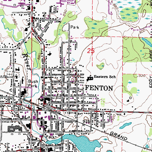 Topographic Map of Seventh-Day Adventist Church, MI