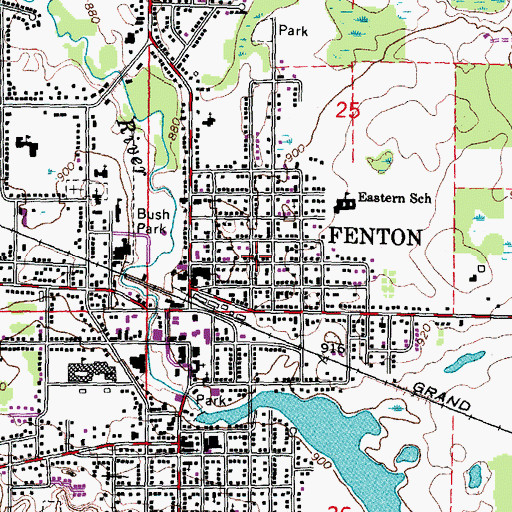 Topographic Map of Heritage Baptist Church, MI