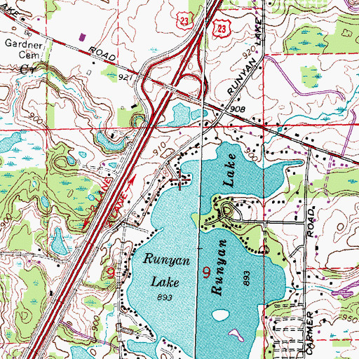 Topographic Map of Heritage Hills Church, MI