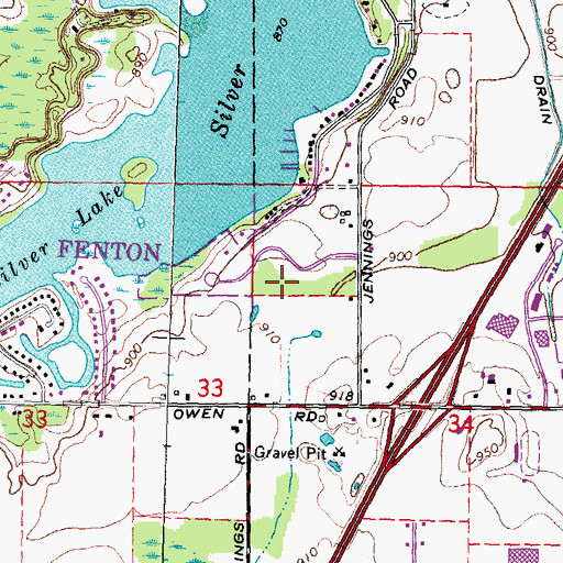 Topographic Map of Silver Lake Park, MI
