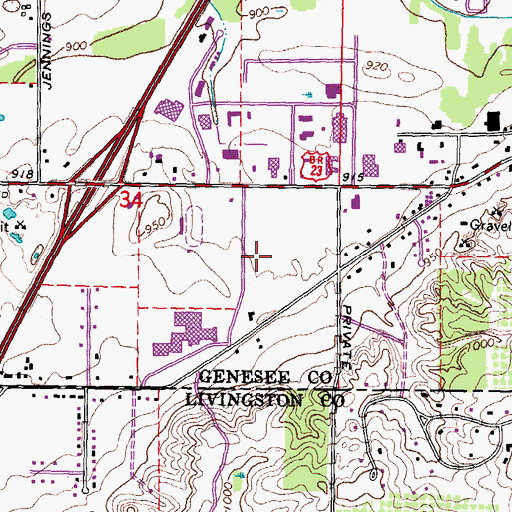 Topographic Map of AG Schmidt Middle School, MI