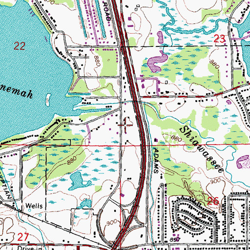 Topographic Map of Fenton Montessori Academy, MI
