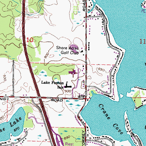 Topographic Map of Torrey Hill Middle School, MI