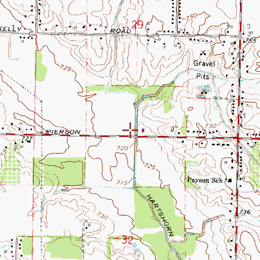 Topographic Map of Westwood Church of God, MI