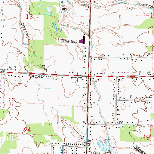Topographic Map of First Christian Church, MI