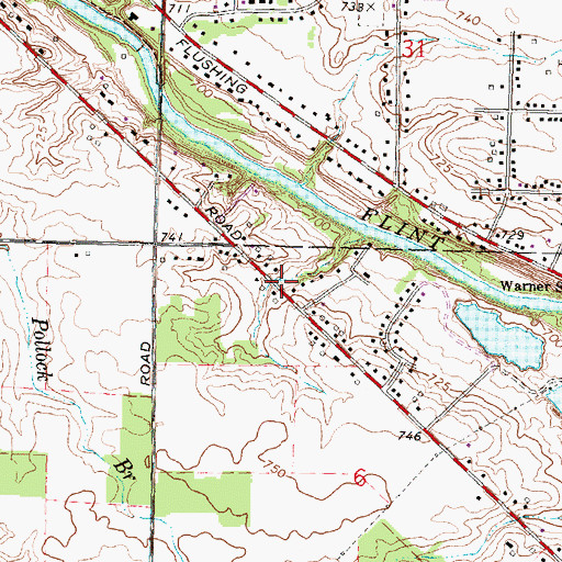 Topographic Map of Kingdom Hall of Jehovah's Witnesses, MI