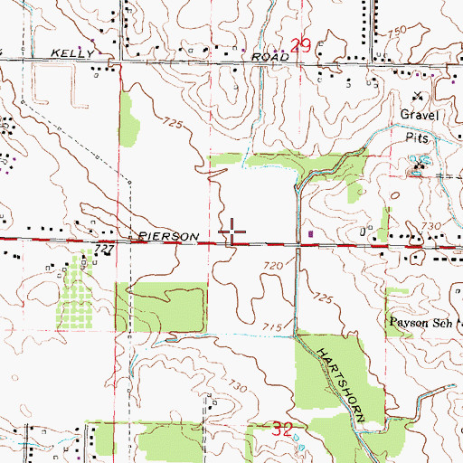 Topographic Map of Judah Full Gospel Baptist Church, MI