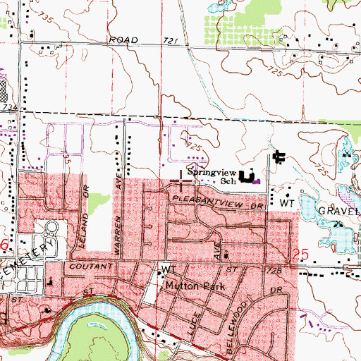 Topographic Map of Church of the Nazarene, MI