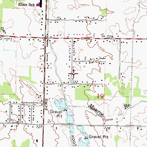 Topographic Map of New Covenant Christian Church, MI