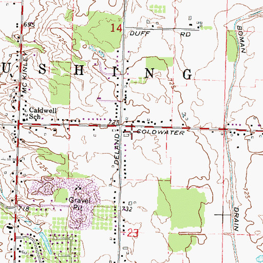 Topographic Map of Good Shepherd Lutheran Church, MI