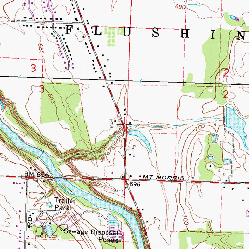 Topographic Map of Five Fold Ministry Christian Church, MI