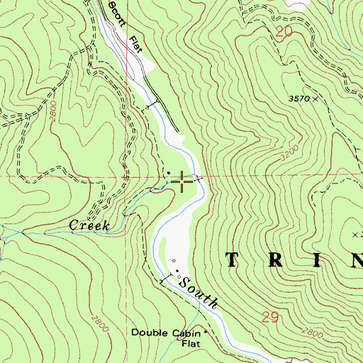 Topographic Map of Collins Creek, CA