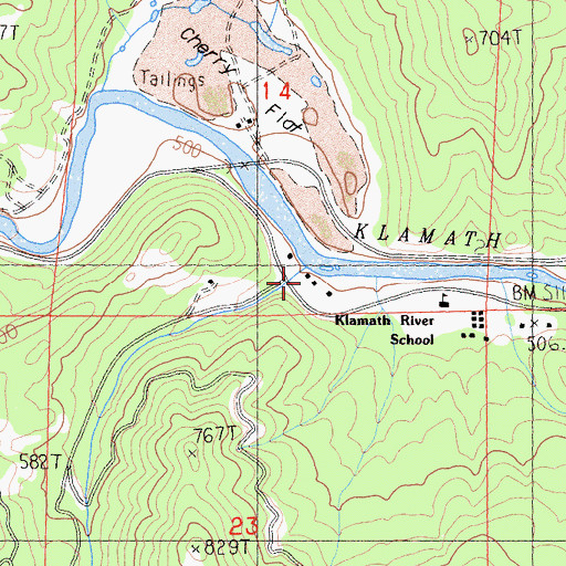 Topographic Map of Collins Creek, CA
