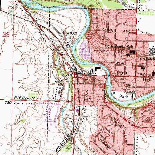 Topographic Map of Flushing Area Museum, MI