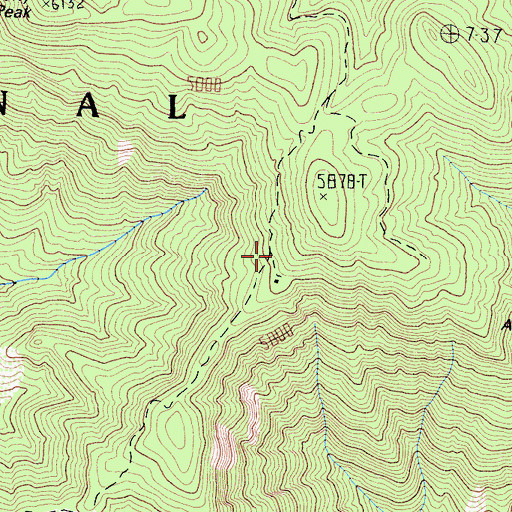 Topographic Map of Colony Mill Ranger Station, CA