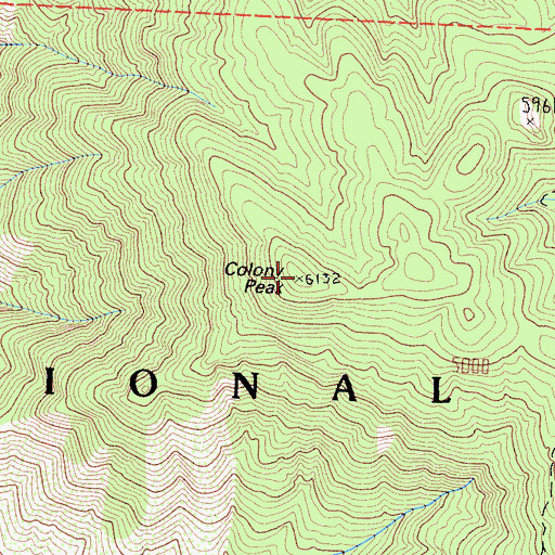 Topographic Map of Colony Peak, CA