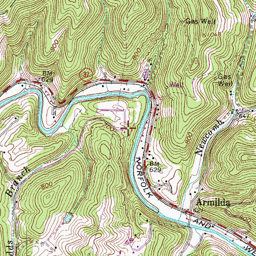 Topographic Map of Community Cemetery, WV