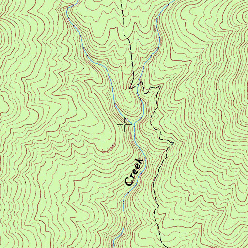 Topographic Map of Comb Creek, CA