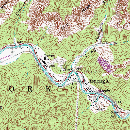 Topographic Map of Estep-Bailey Cemetery, WV