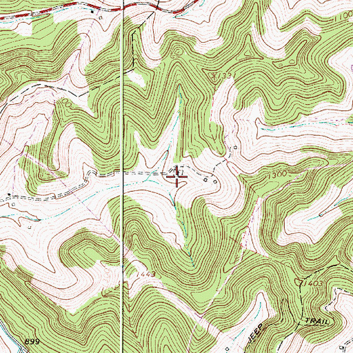 Topographic Map of Hawkins Cemetery, WV
