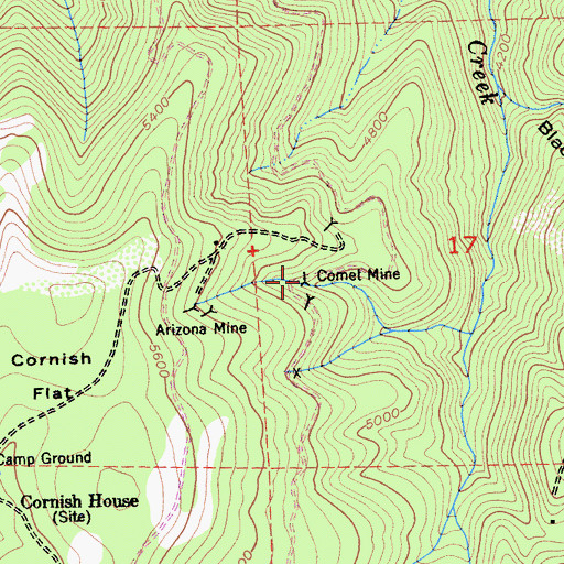 Topographic Map of Comet Mine, CA