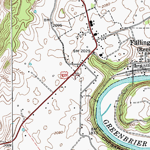 Topographic Map of Morning Side Cemetery, WV