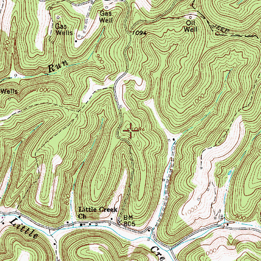 Topographic Map of Cooper Cemetery, WV