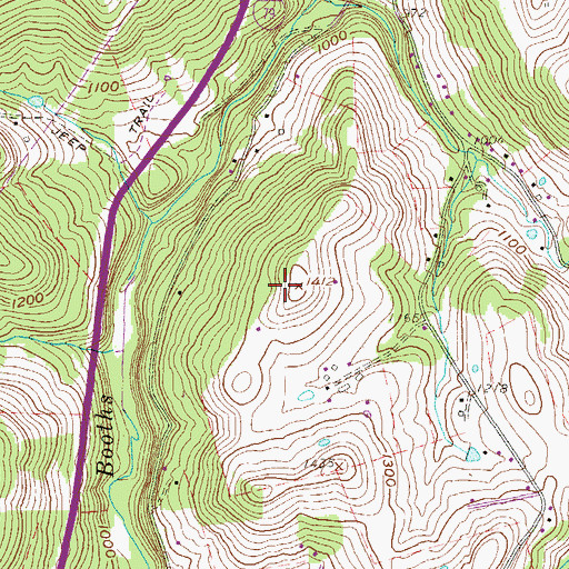 Topographic Map of Robe Cemetery, WV