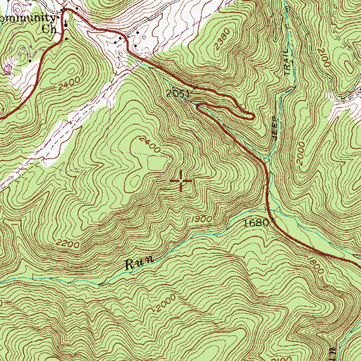 Topographic Map of Knotts Family Cemetery, WV
