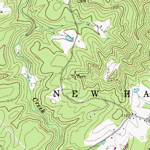 Topographic Map of Willis Cemetery, WV