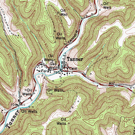 Topographic Map of Baptist Church Cemetery, WV