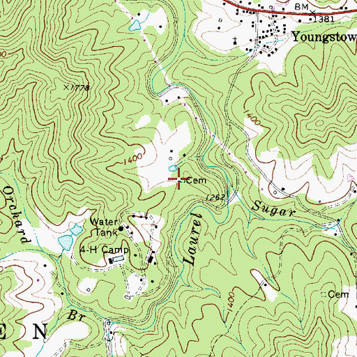 Topographic Map of Abbot Cemetery, WV