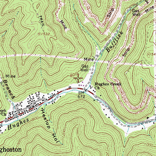 Topographic Map of Goodwin Cemetery, WV