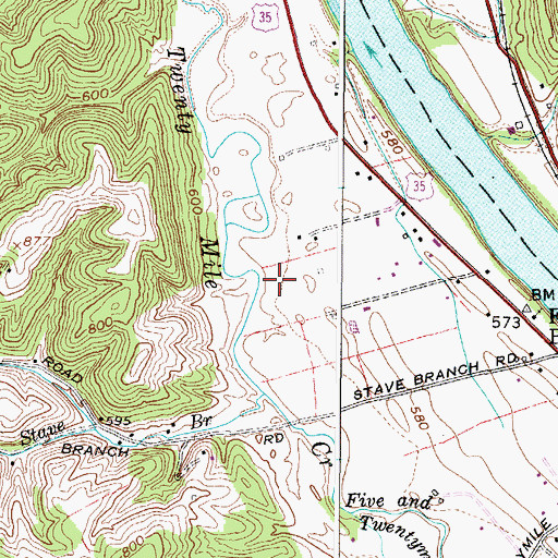 Topographic Map of Fraizer Bottom Church Cemetery, WV