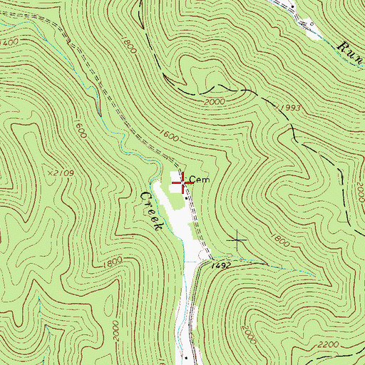 Topographic Map of McCourt-Cogar Cemetery, WV
