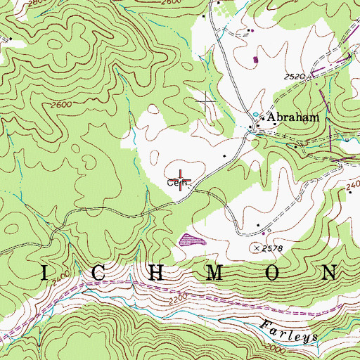 Topographic Map of Goodson Cemetery, WV