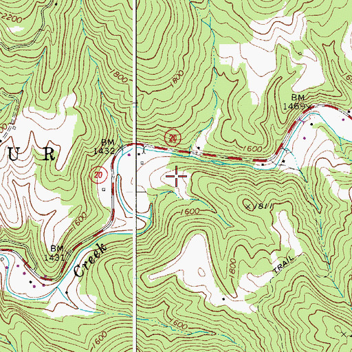 Topographic Map of Bragg Cemetery, WV