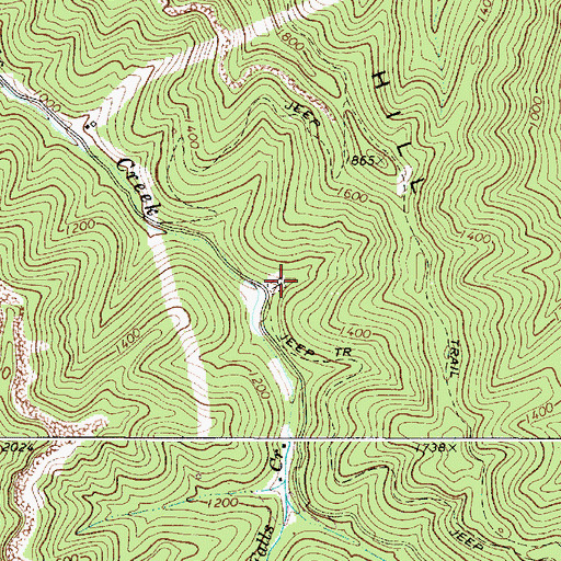 Topographic Map of Abbott-Huddleston Cemetery, WV